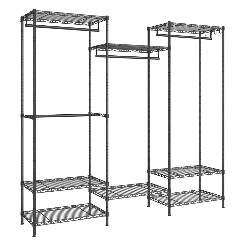 Songmics LGR431B01 guardaroba metallo nero 220kg divisibile
