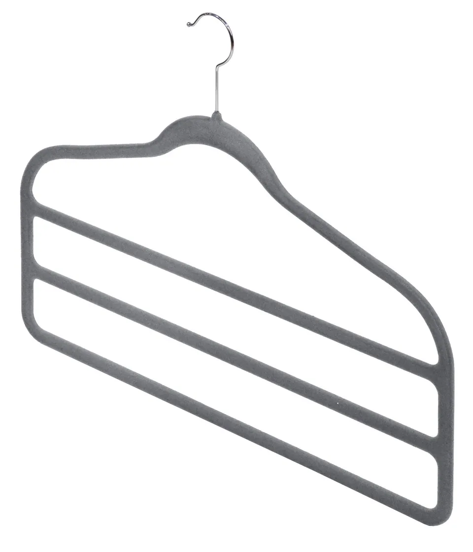 Domopak Set 2 Appendi Pantaloni Grigio Antiscivolo 45 cm