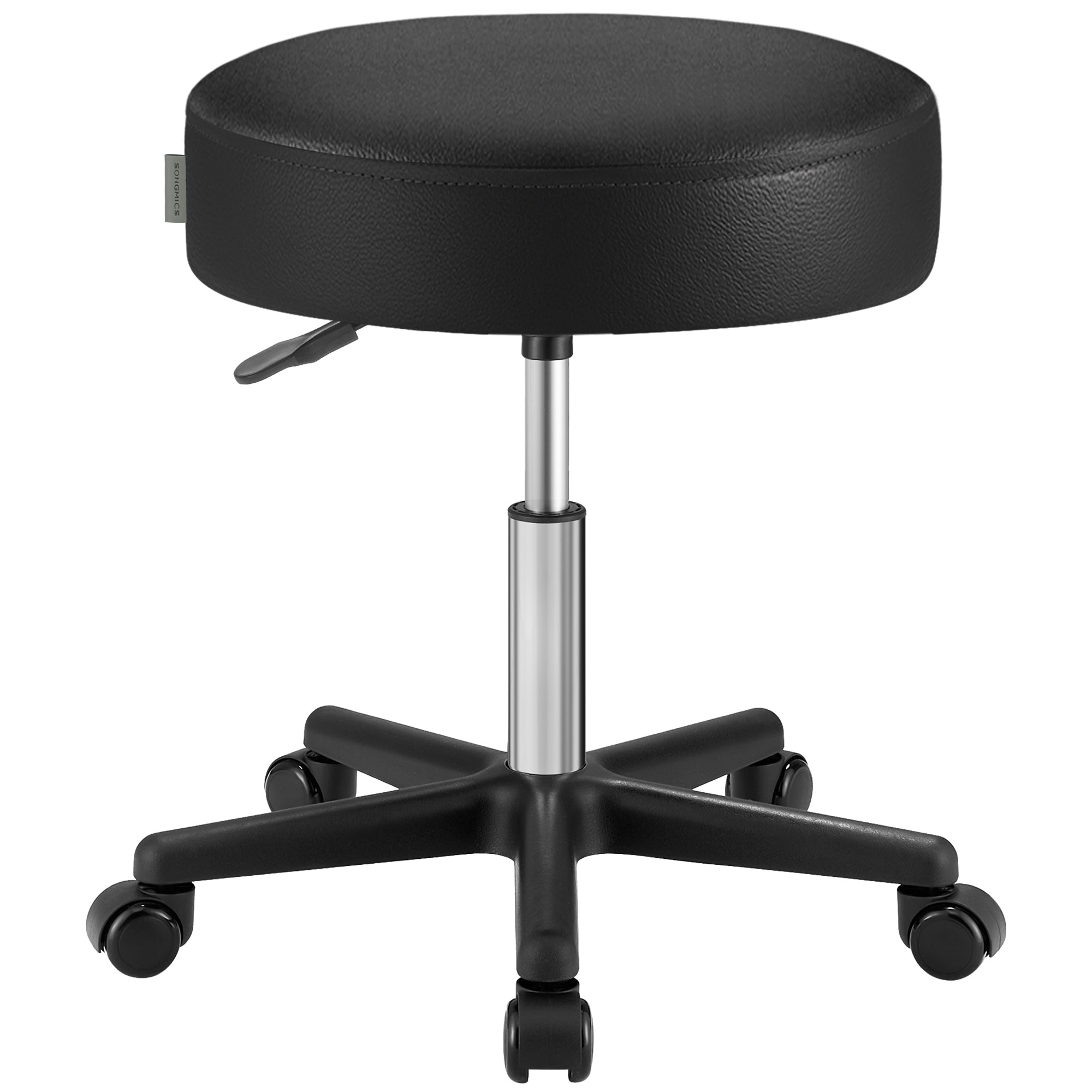Songmics sgabello girevole regolabile ecopelle con ruote