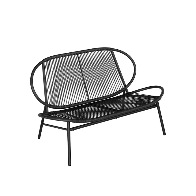Songmics panchina da giardino 2 posti rattan
