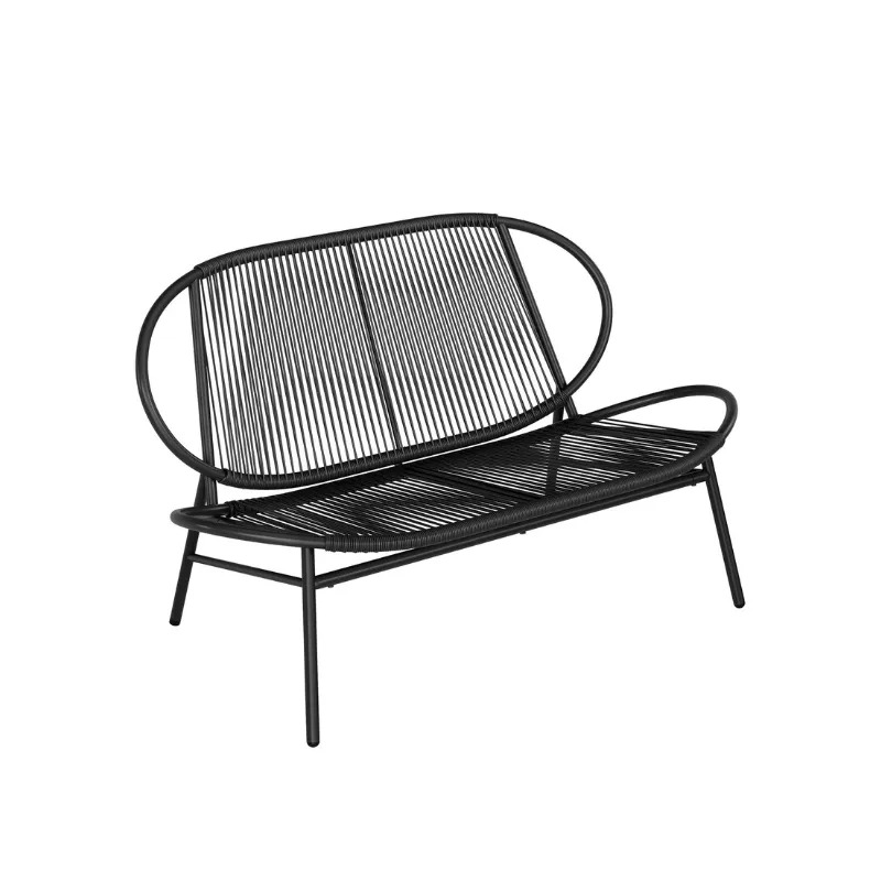 Songmics panchina da giardino 2 posti rattan