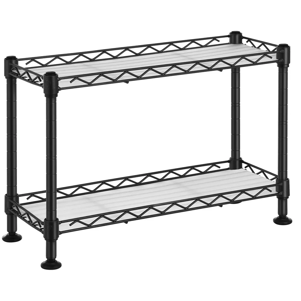Songmics LGR21BK scaffale spezie 2 ripiani nero 40x15 cm 40 kg
