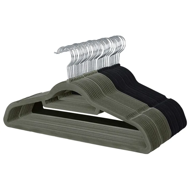 SONGMICS CRF40MA grucce velluto 40 pezzi nero grigio antiscivolo