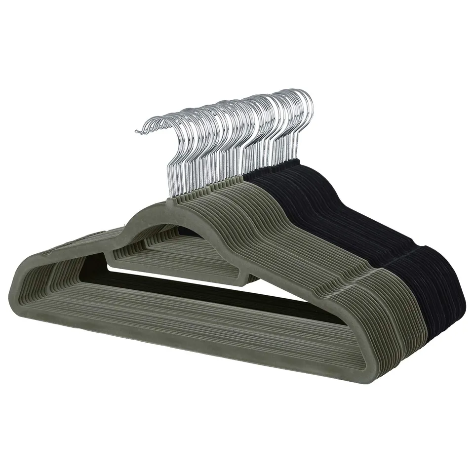 SONGMICS CRF40MA grucce velluto 40 pezzi nero grigio antiscivolo
