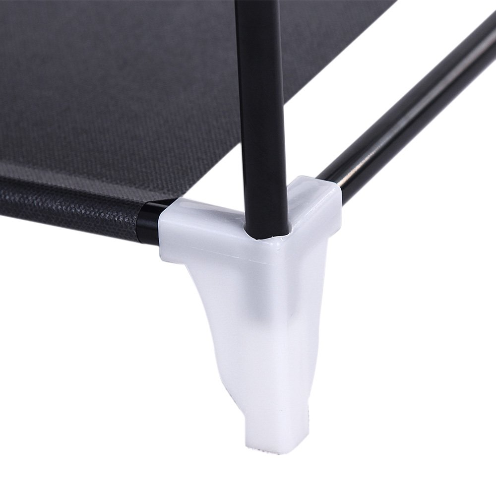 Songmics LSR04H scarpiera 4 ripiani tessuto nero 58x28x74