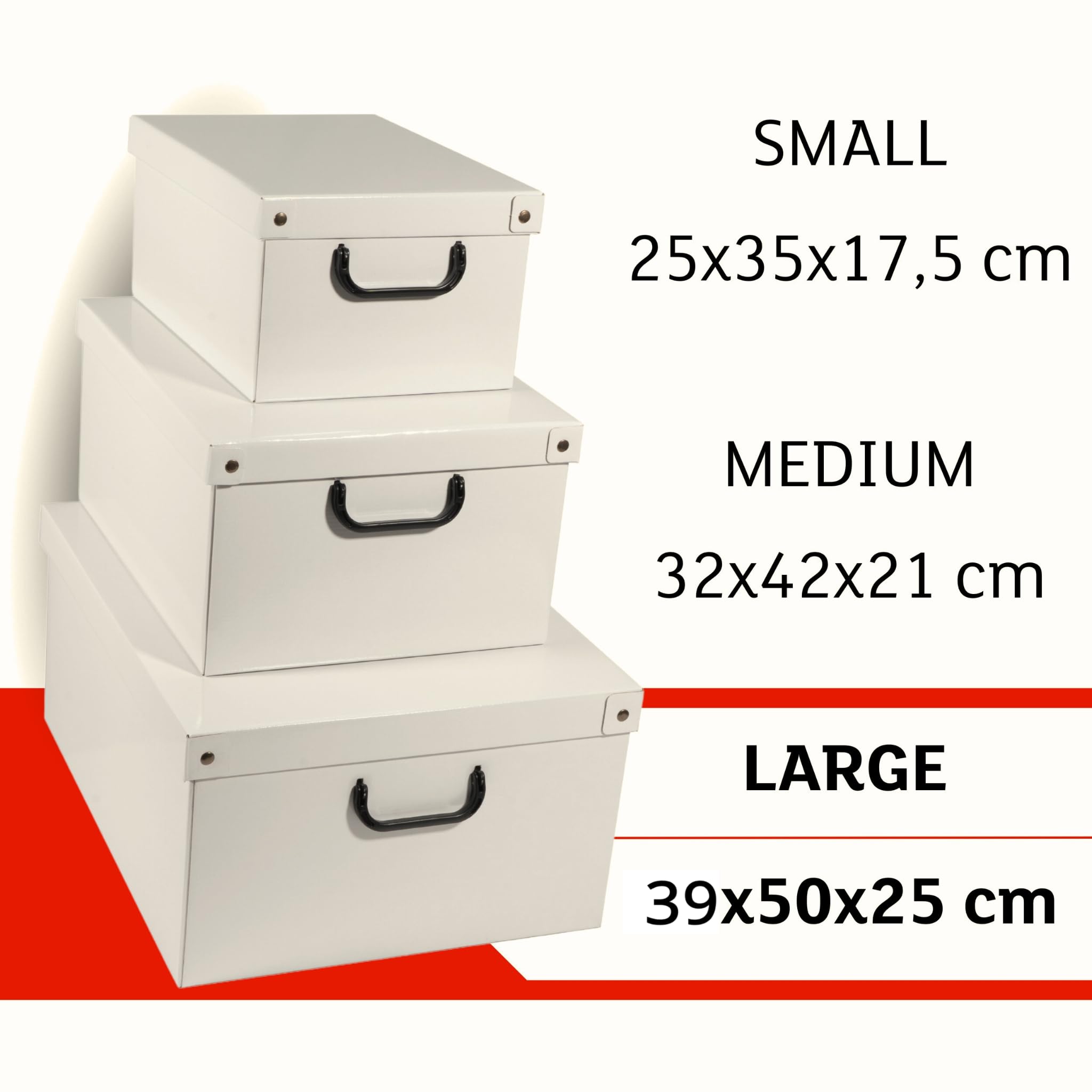 Lavatelli Scatole Organizer Armadio Grande Beige Set 6 da 45L