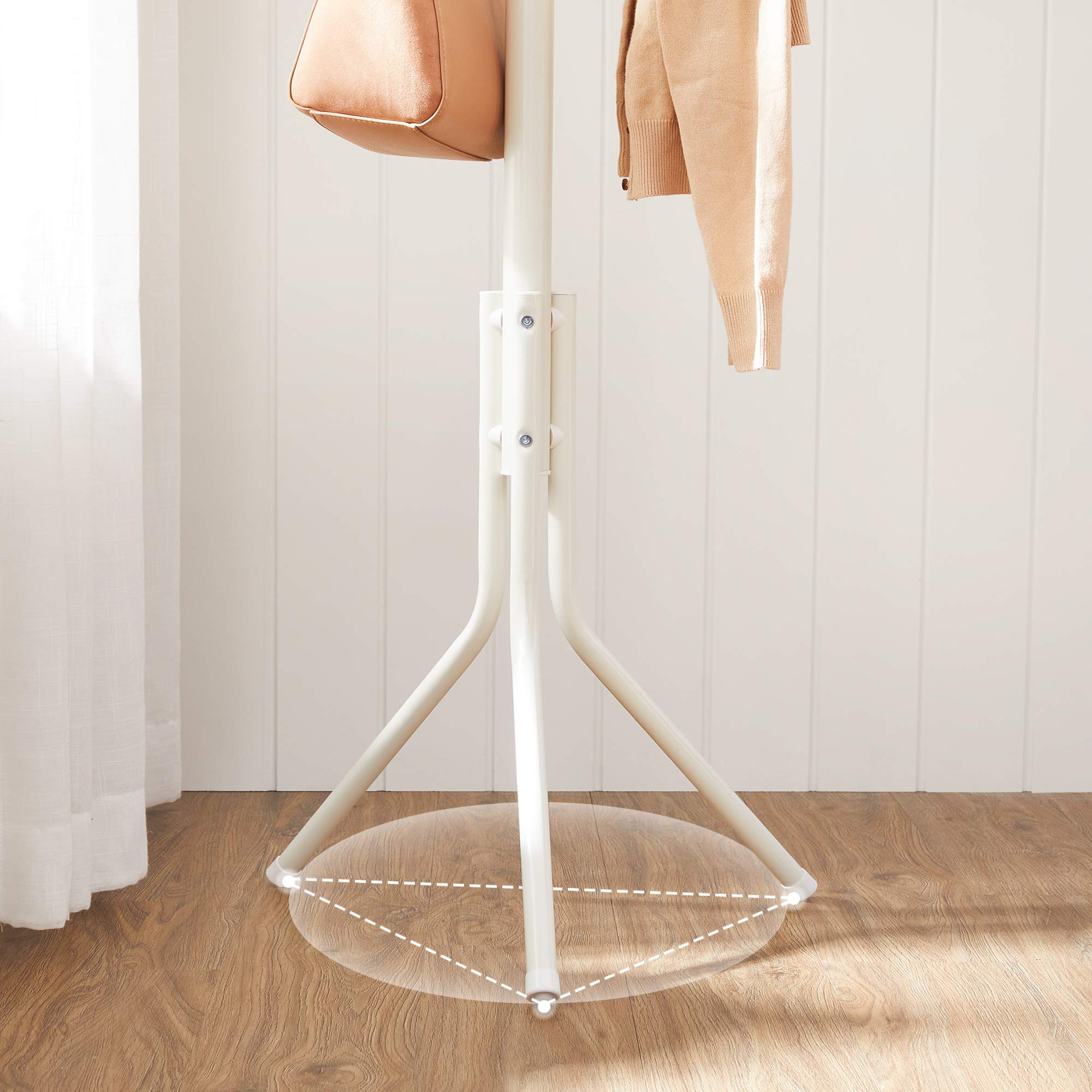 Songmics RCR19W appendiabiti da terra bianco 12 ganci