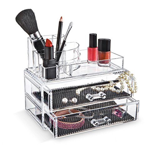 Domopak Living porta trucchi organizer trasparente 18,8x11,5cm
