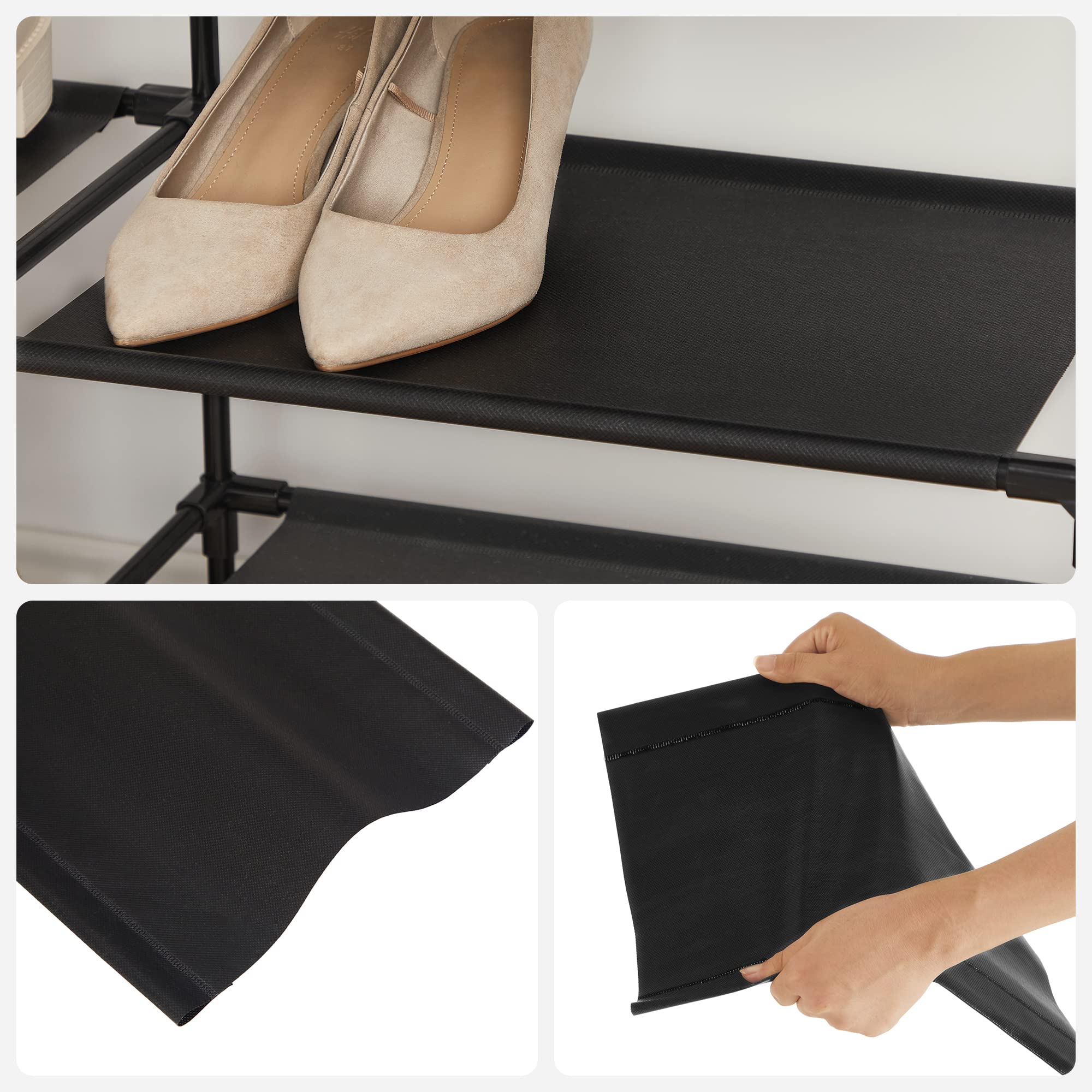 Songmics LSR209B02 Scarpiera 9 Ripiani Nero 36 Paia