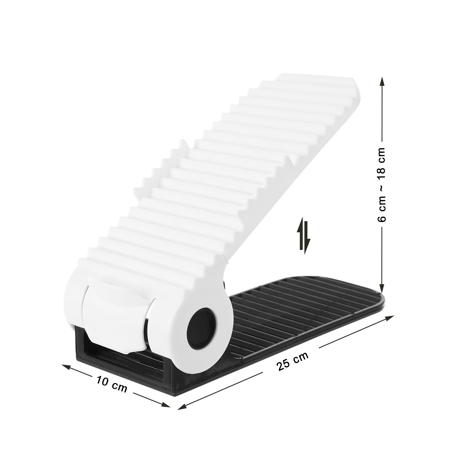 Songmics LSP34BW portascarpe regolabile 12 pezzi bianco-nero