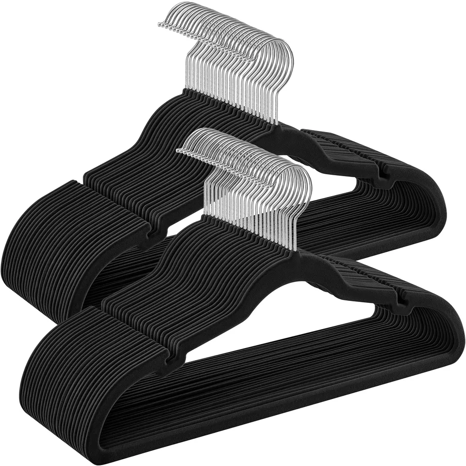 Songmics CRF029B05 grucce velluto 50 pezzi nero 43 cm antiscivolo
