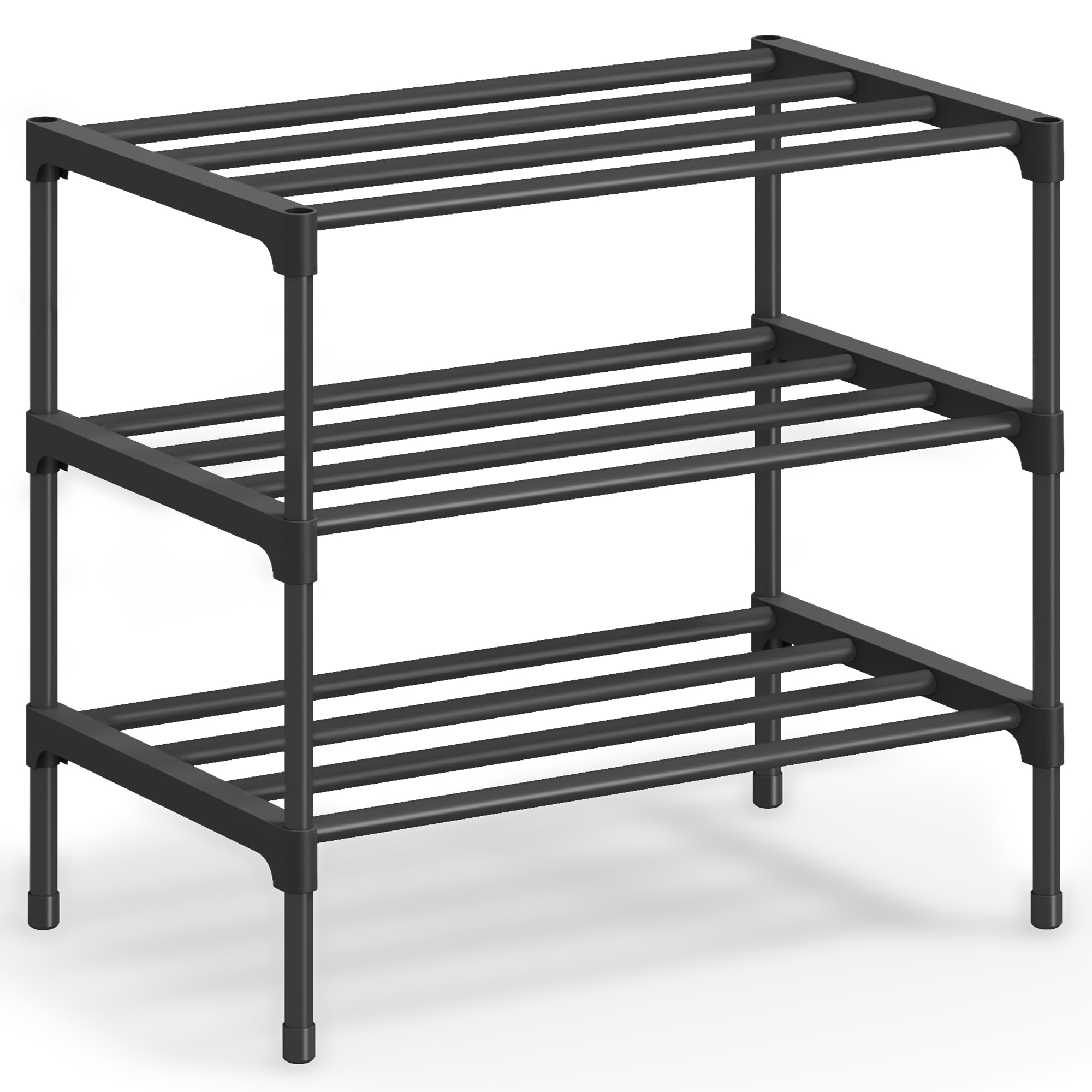 Songmics LSA112BH01 Scarpiera 2 Ripiani Nero 30x45x31 cm