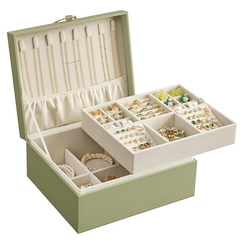 Songmics JBC165C02 portagioie 2 livelli verde lauro
