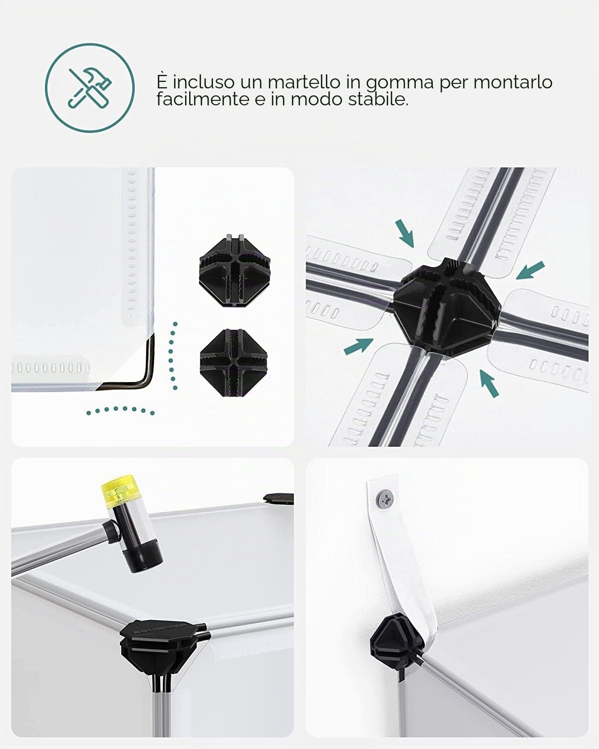 Songmics LPC445W02 Scarpiera 15 Cubi Bianco Componibile