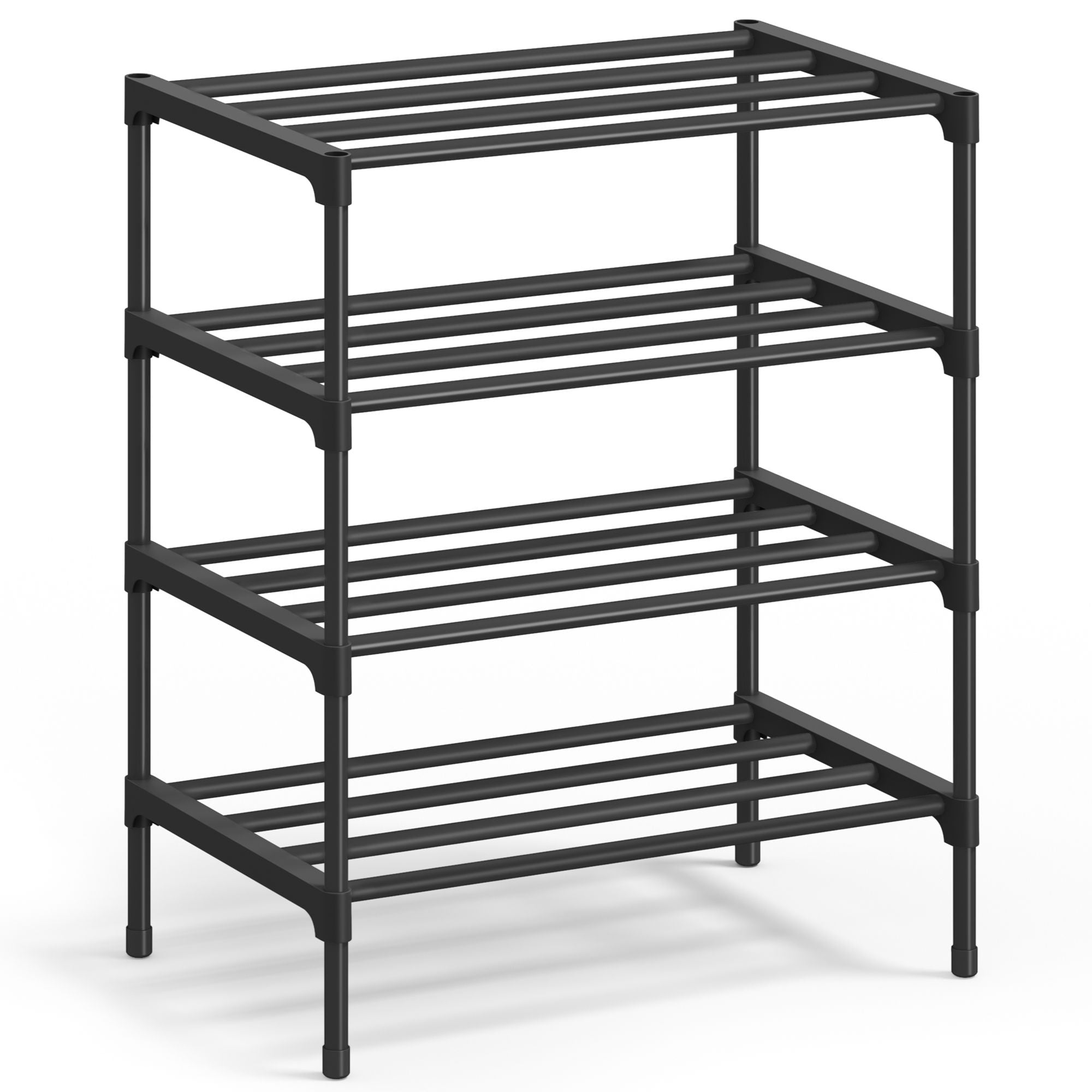 Songmics ULSA113BH01 Scarpiera metallo nero 3 ripiani