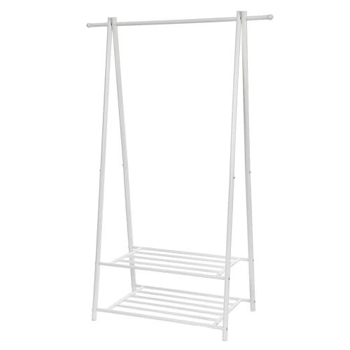 Songmics HSR05W appendiabiti metallo bianco 2 ripiani