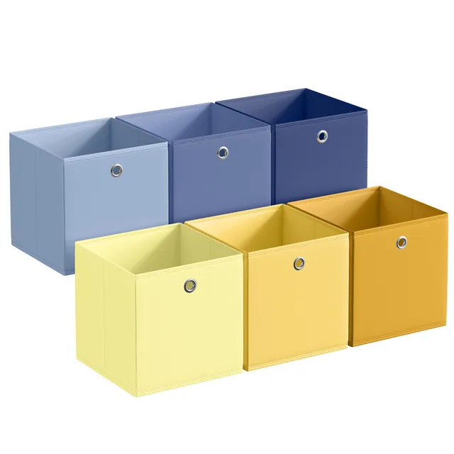 Songmics RFB233XA09 Scatole Tessuto 6 Pezzi 33 cm Colorate