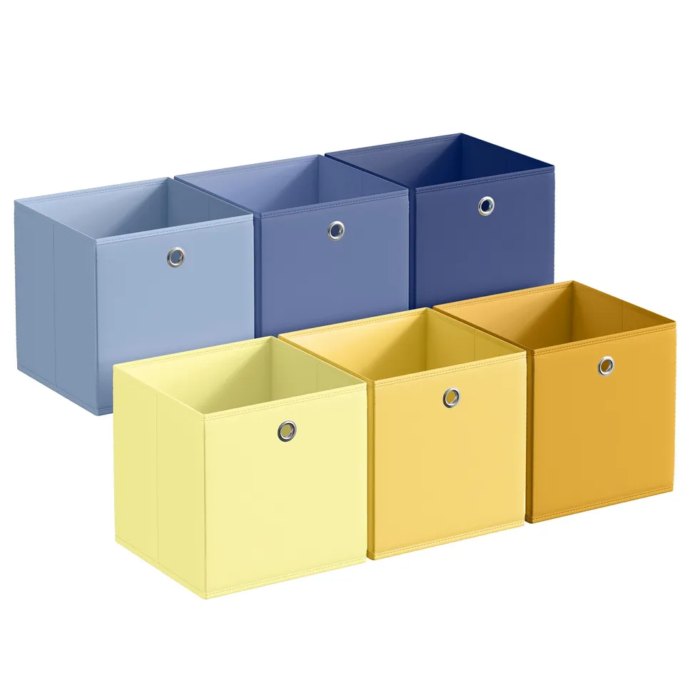 Songmics RFB233XA09 Scatole Tessuto 6 Pezzi 33 cm Colorate