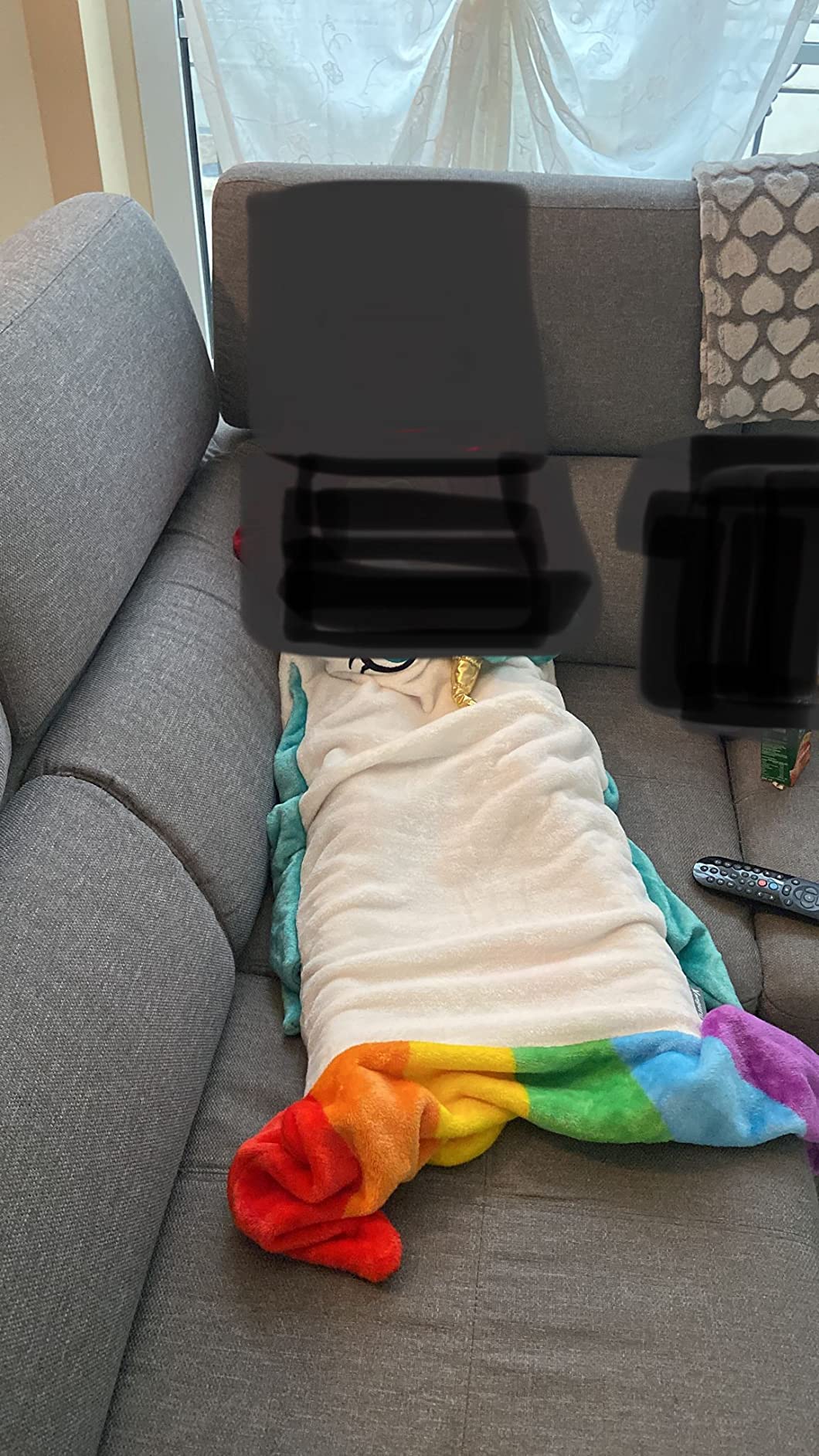 Lavatelli Kanguru Narvalo coperta bambini 142 cm arcobaleno