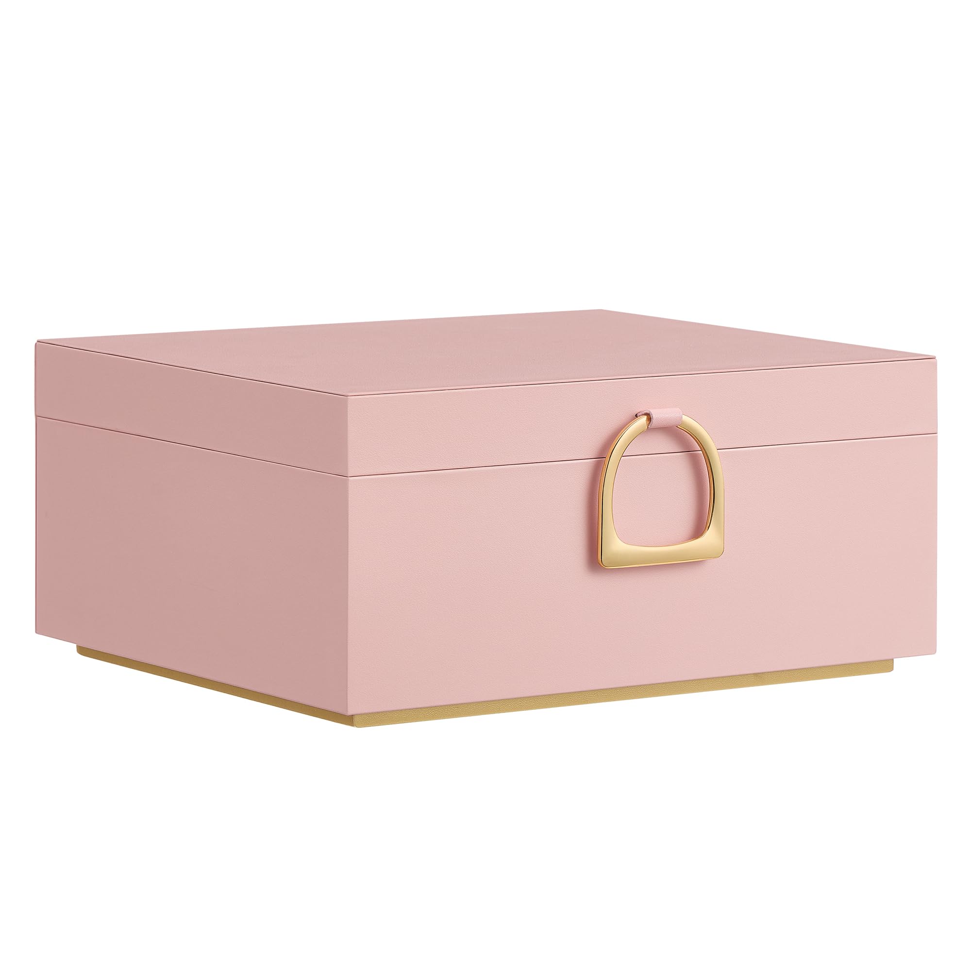 Songmics JBC165R01 scatola portagioie rosa 2 livelli velluto
