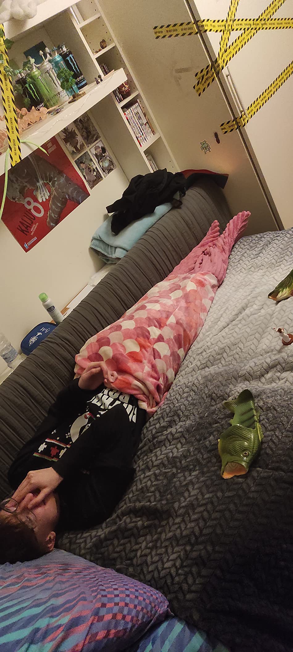 Lavatelli Kanguru Sirena coperta coda turchese 200 cm