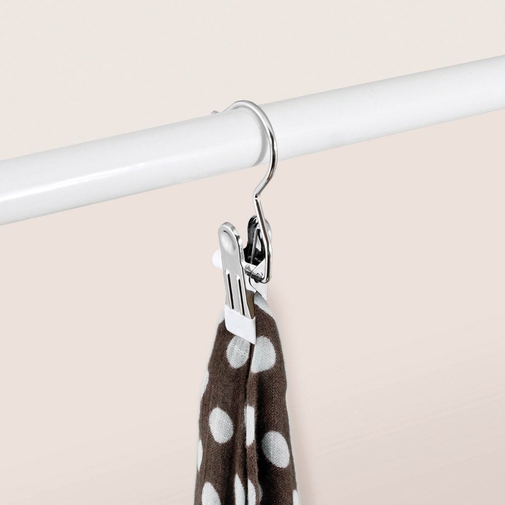 Domopak Living appendini con pinza acciaio set 4 pezzi 11 cm