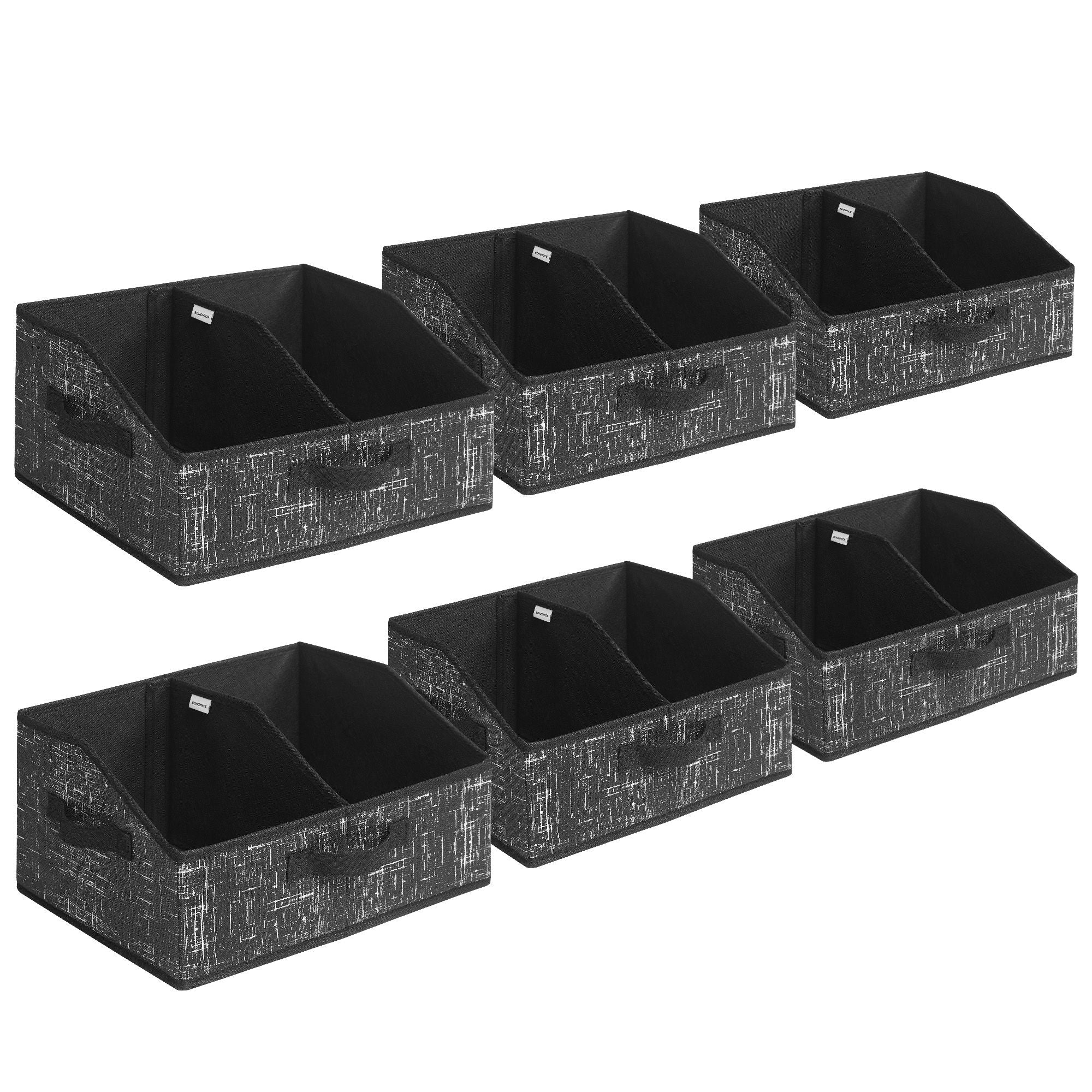 Songmics Scatole Tessuto Set 6 Pezzi 40x30x20cm Pieghevoli