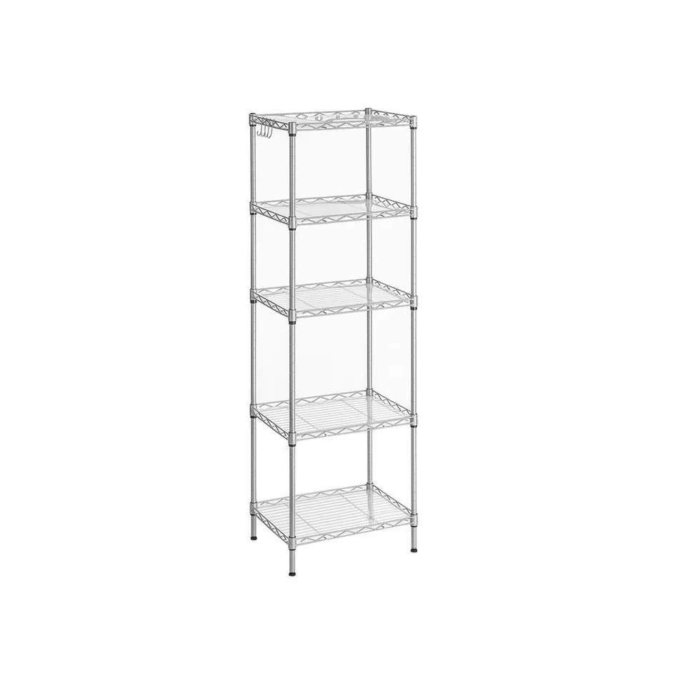 Songmics ULGR105B01 scaffale metallo 5 ripiani nero