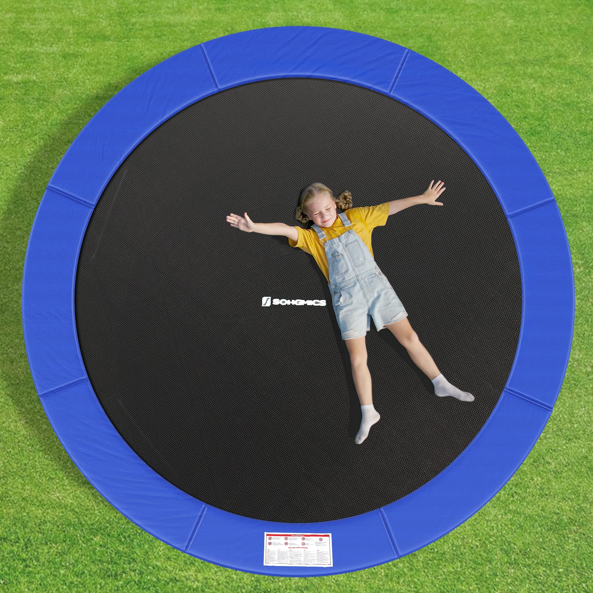 Songmics protezione trampolino 305 cm blu antistrappo UV