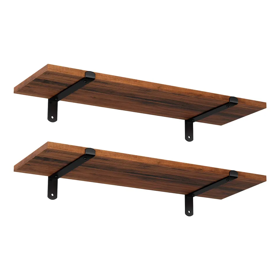 Songmics LWS04NB Mensole Parete Set 2 Marrone 60 cm
