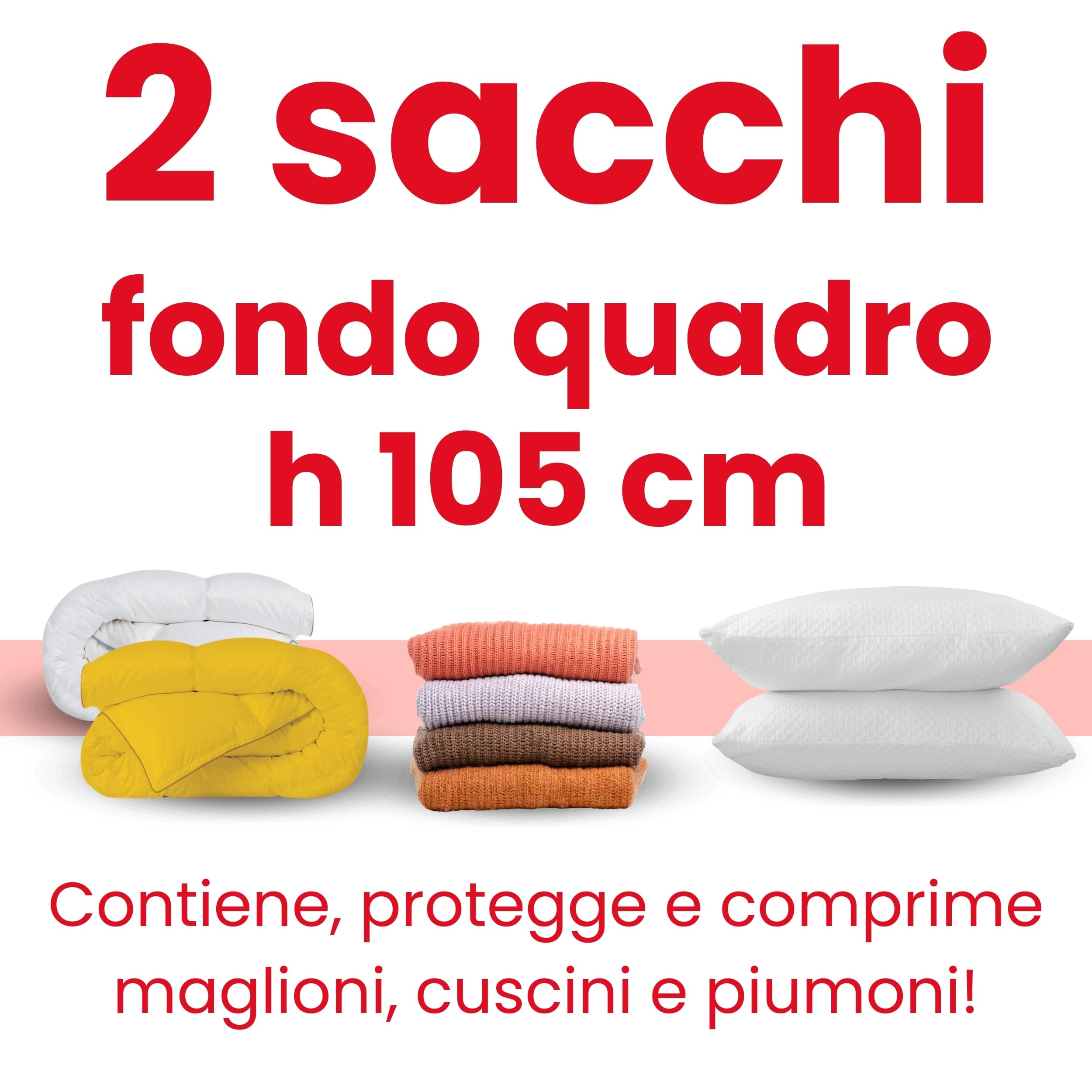 Lavatelli Vac-U sacchetti sottovuoto 2 pezzi XL 80x105x35 cm