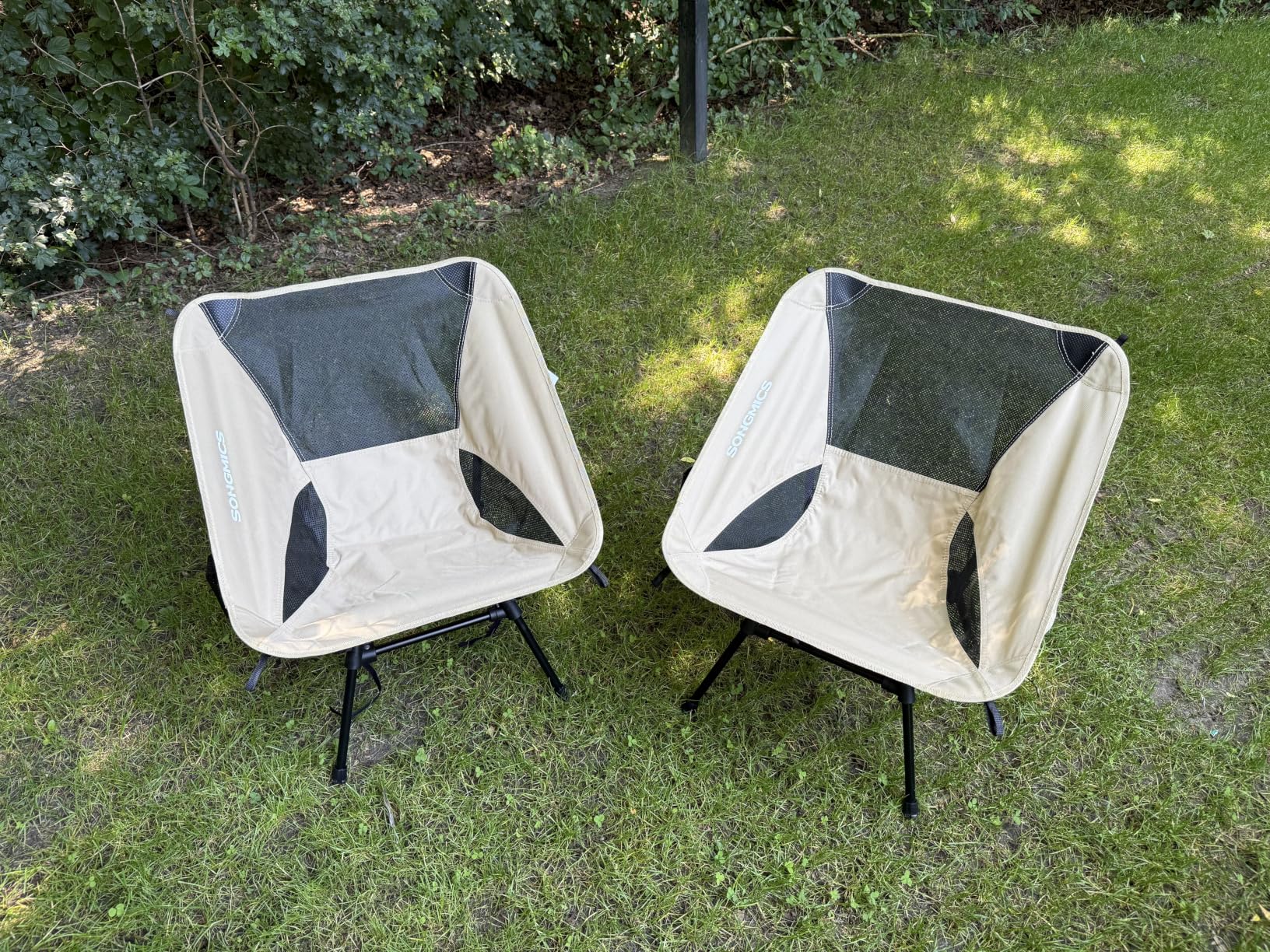 Songmics GCB052BZ01 Sedie Campeggio Nero Set 2 Pezzi Altezza