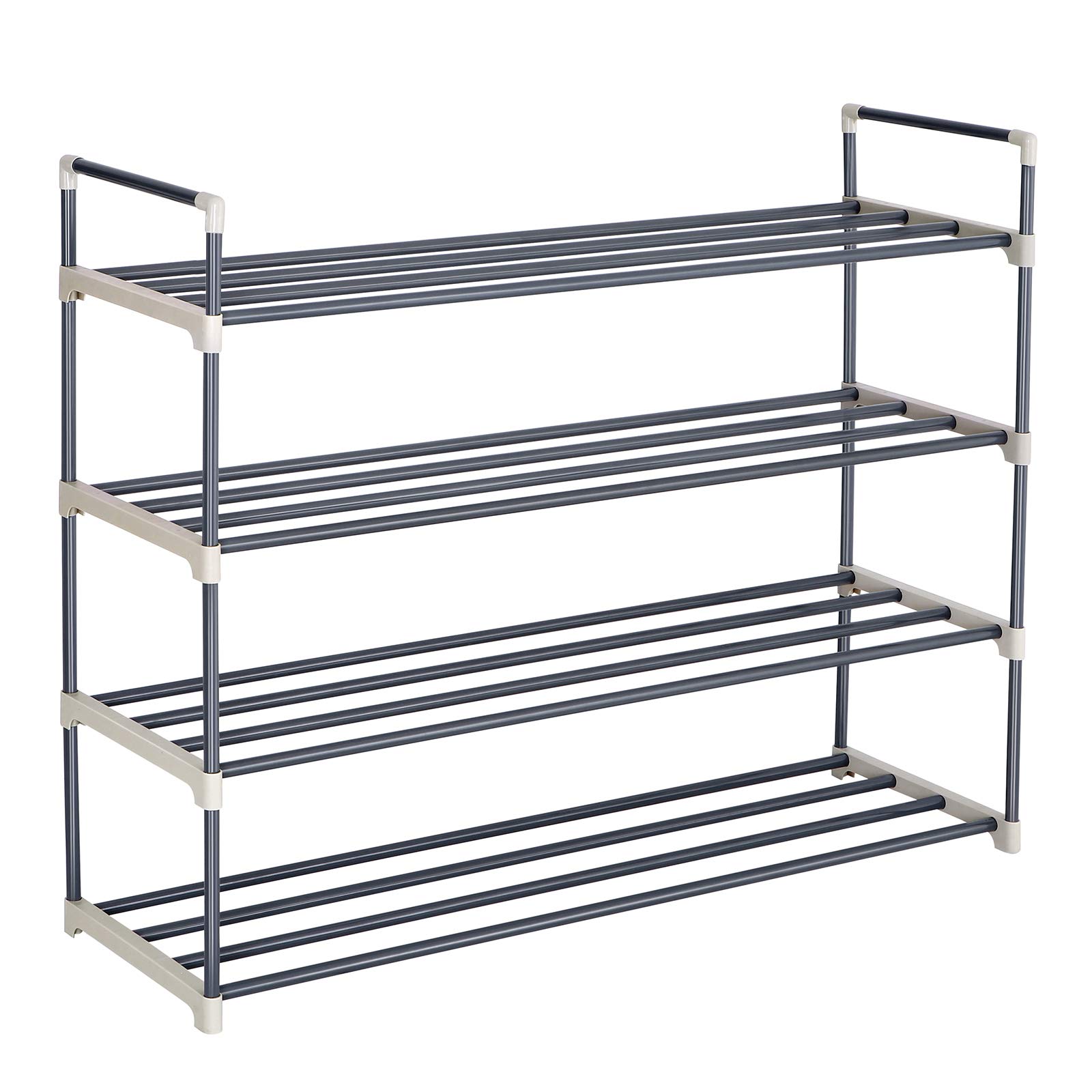 Songmics LSA14G Scarpiera 4 Ripiani Grigia 92 cm
