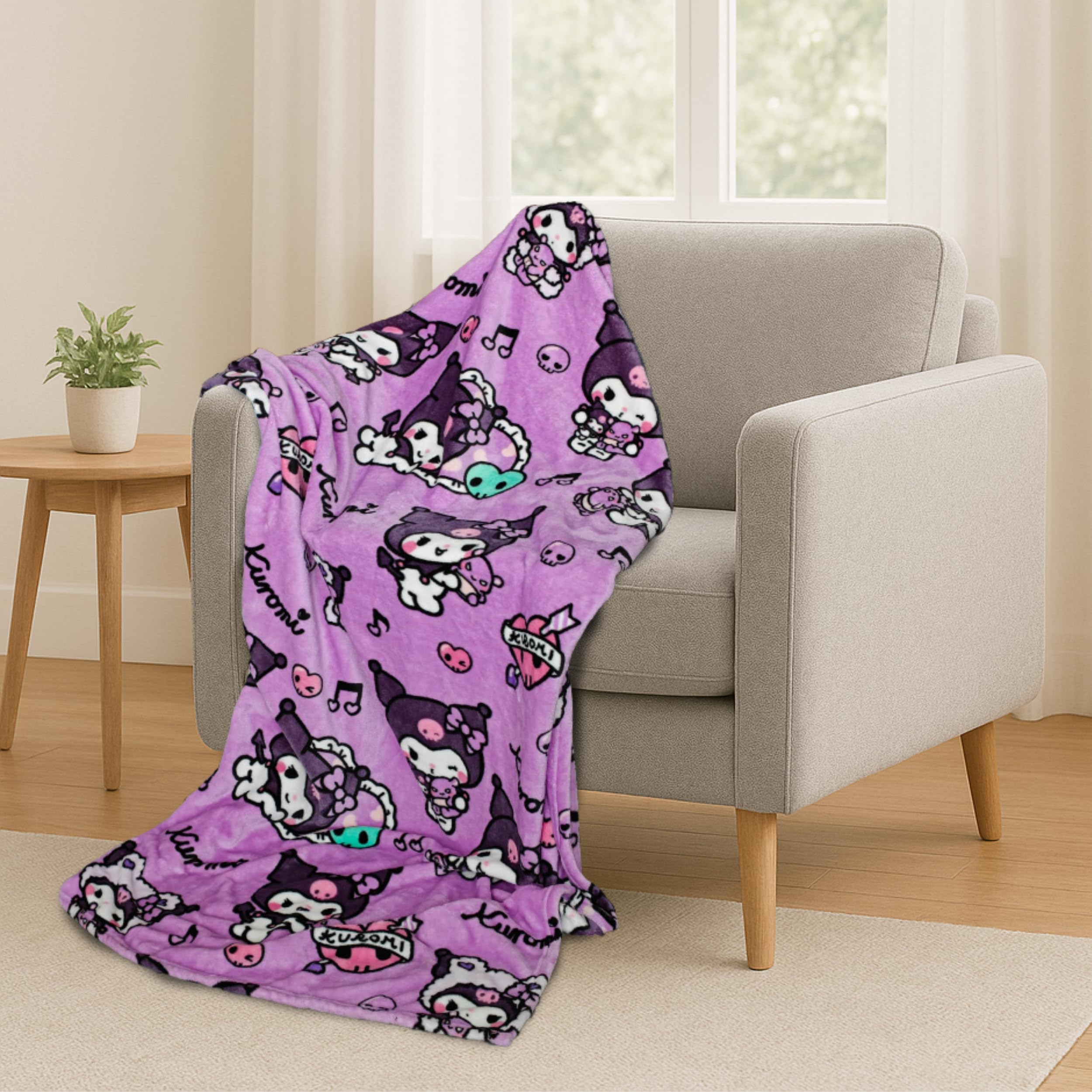 Kanguru Kuromi Plaid Pile Viola 130x170 cm Microfibra
