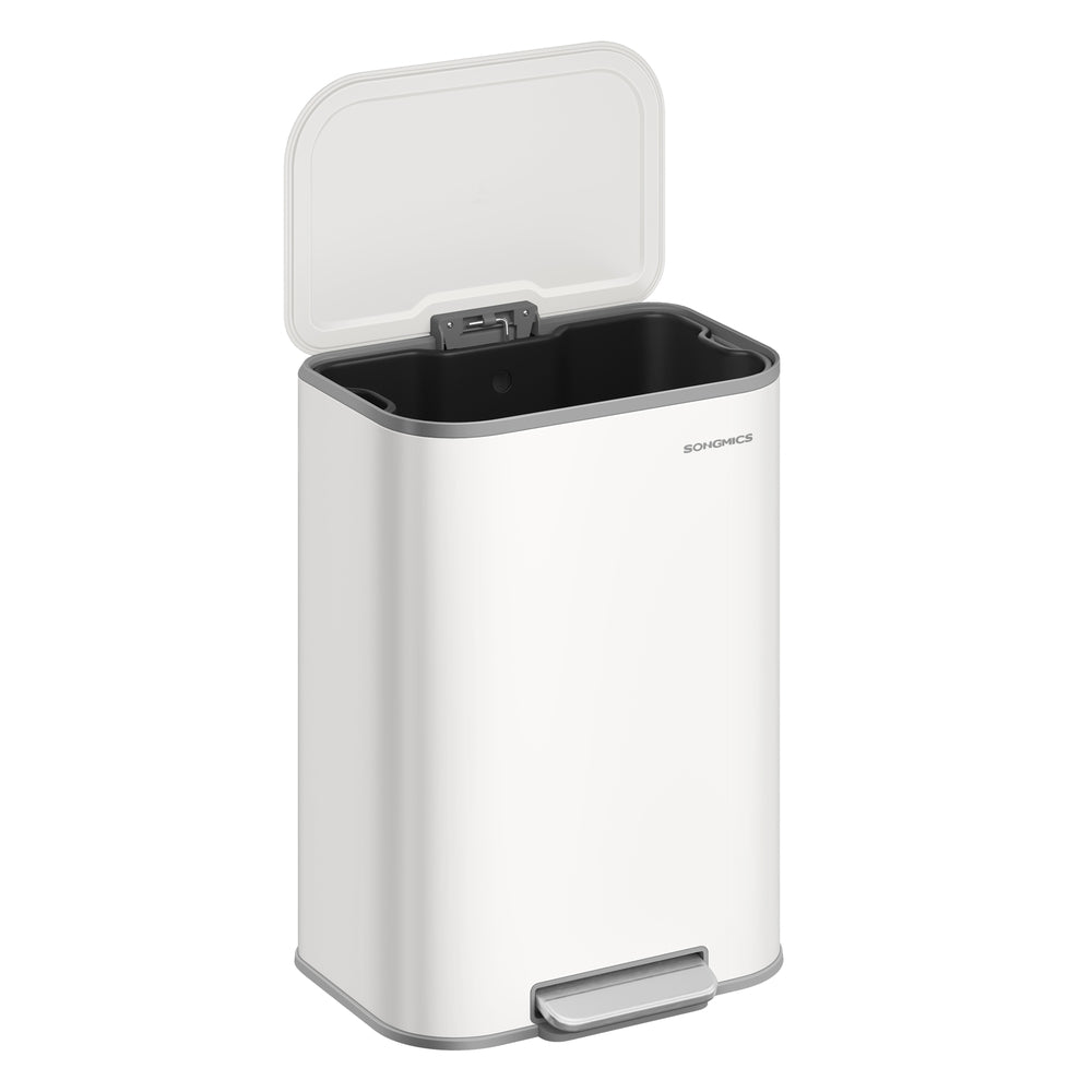 Songmics pattumiera 50 litri acciaio inox con pedale