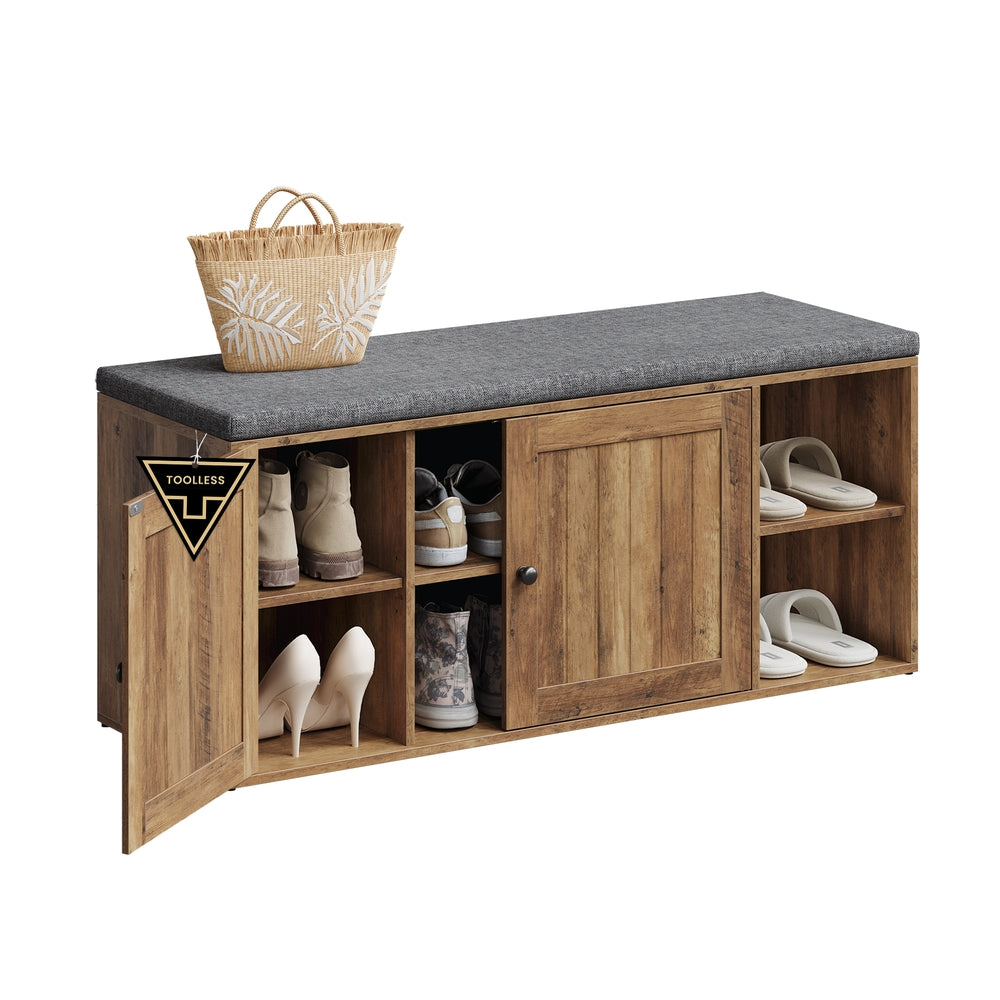 Songmics Home ULHS390WJ01S panca scarpiera bianco grigio