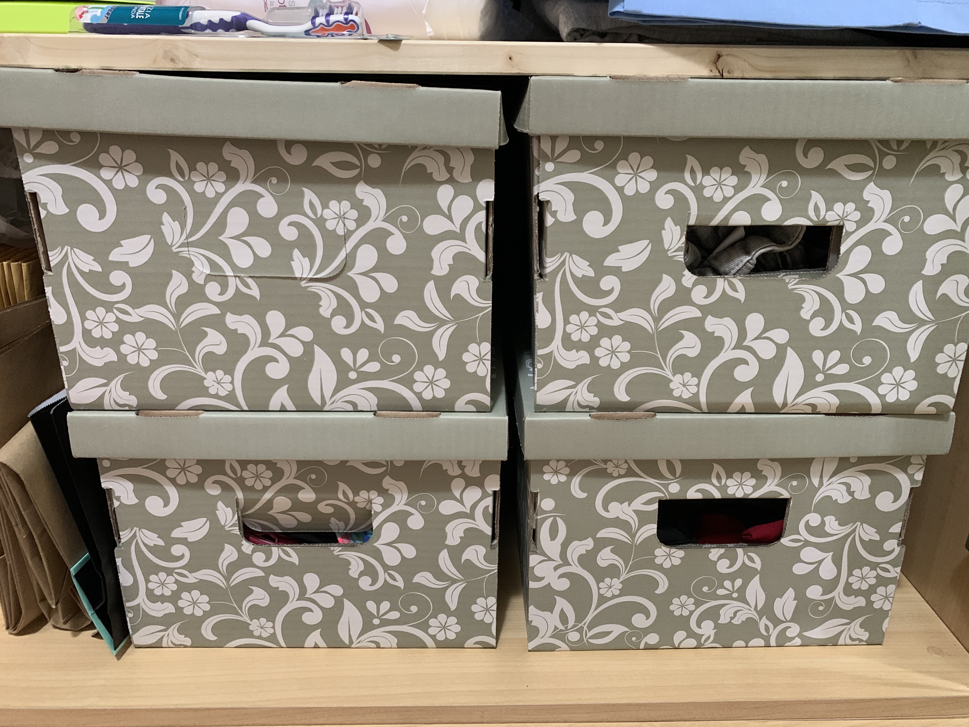Lavatelli Flowers set 6 scatole cartone grigio 29x51x20