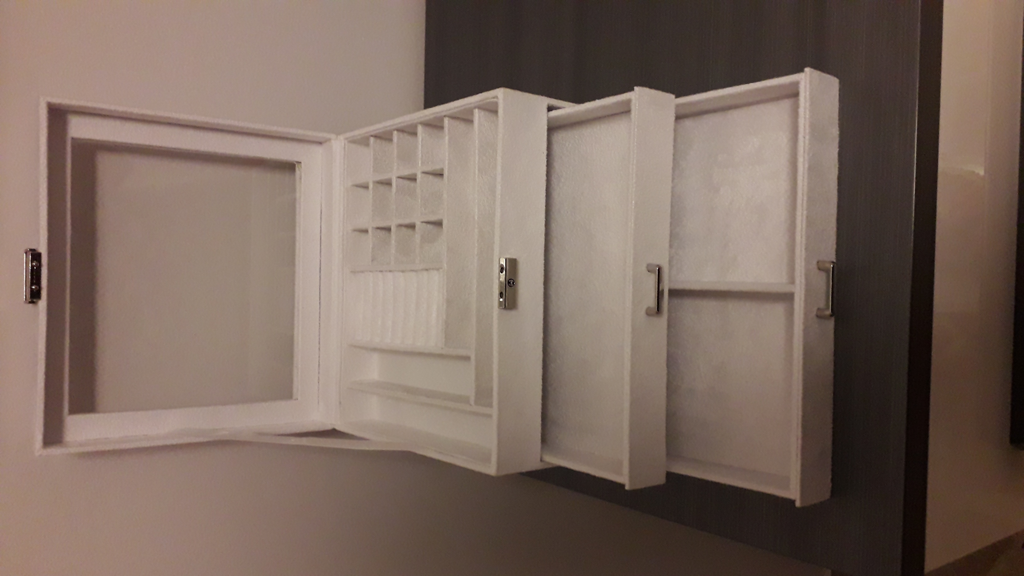 Songmics JBC158W01 scatola portagioie bianco con vetro