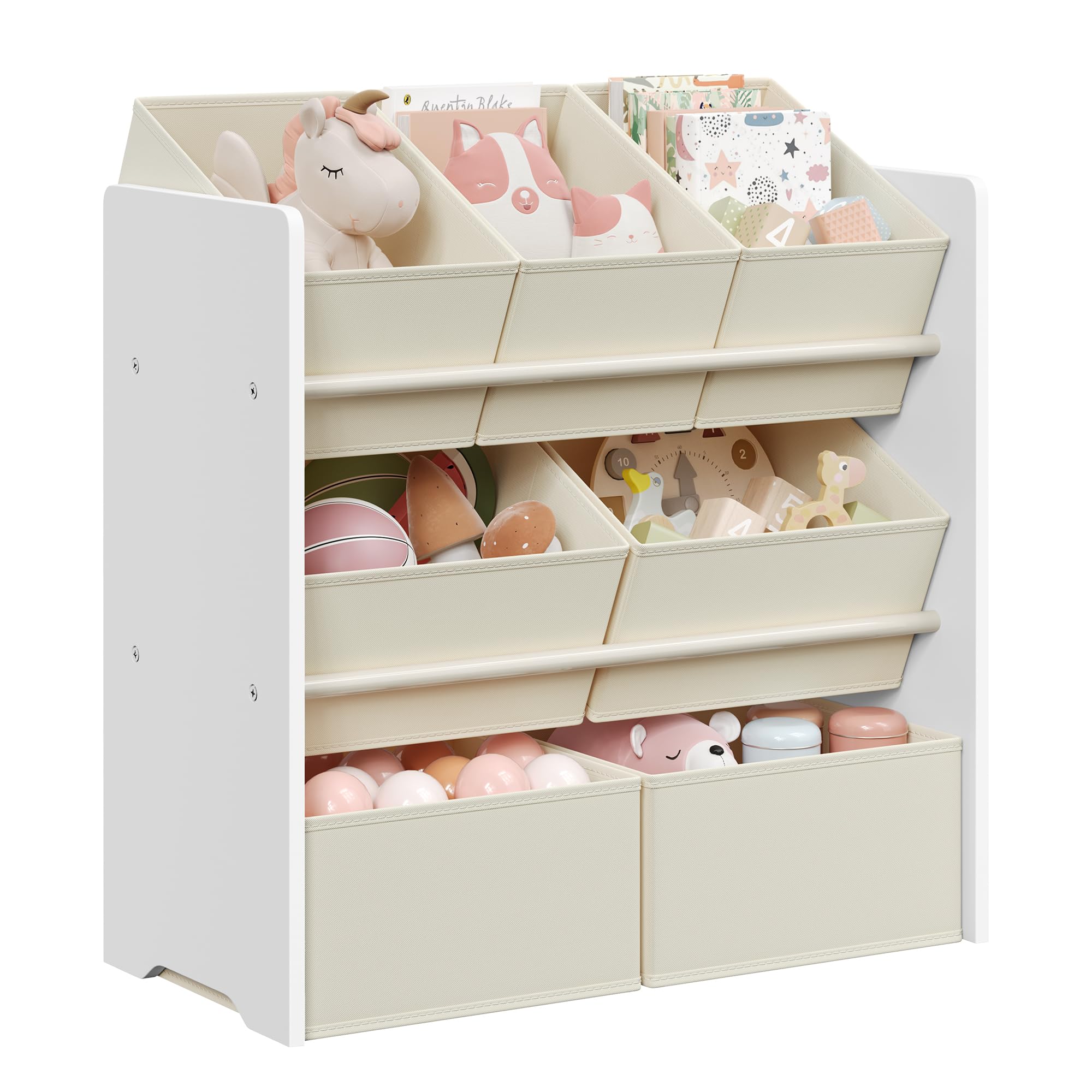 Songmics GKR33WT Scaffale 9 Contenitori Bianco Bambini