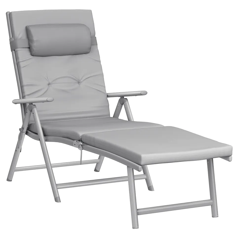 Songmics GCB24GY lettino prendisole pieghevole grigio 150 kg