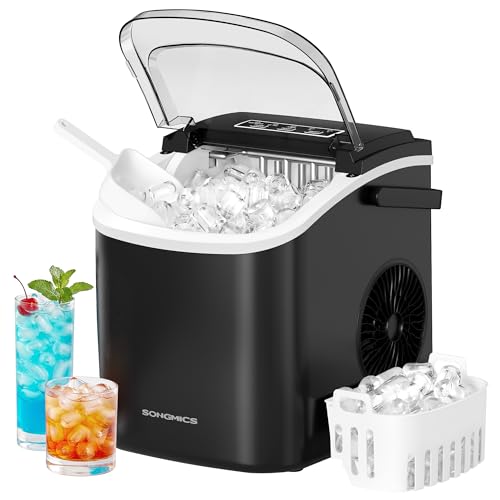 Songmics XZB001B1EU macchina ghiaccio nero 12 kg autopulente