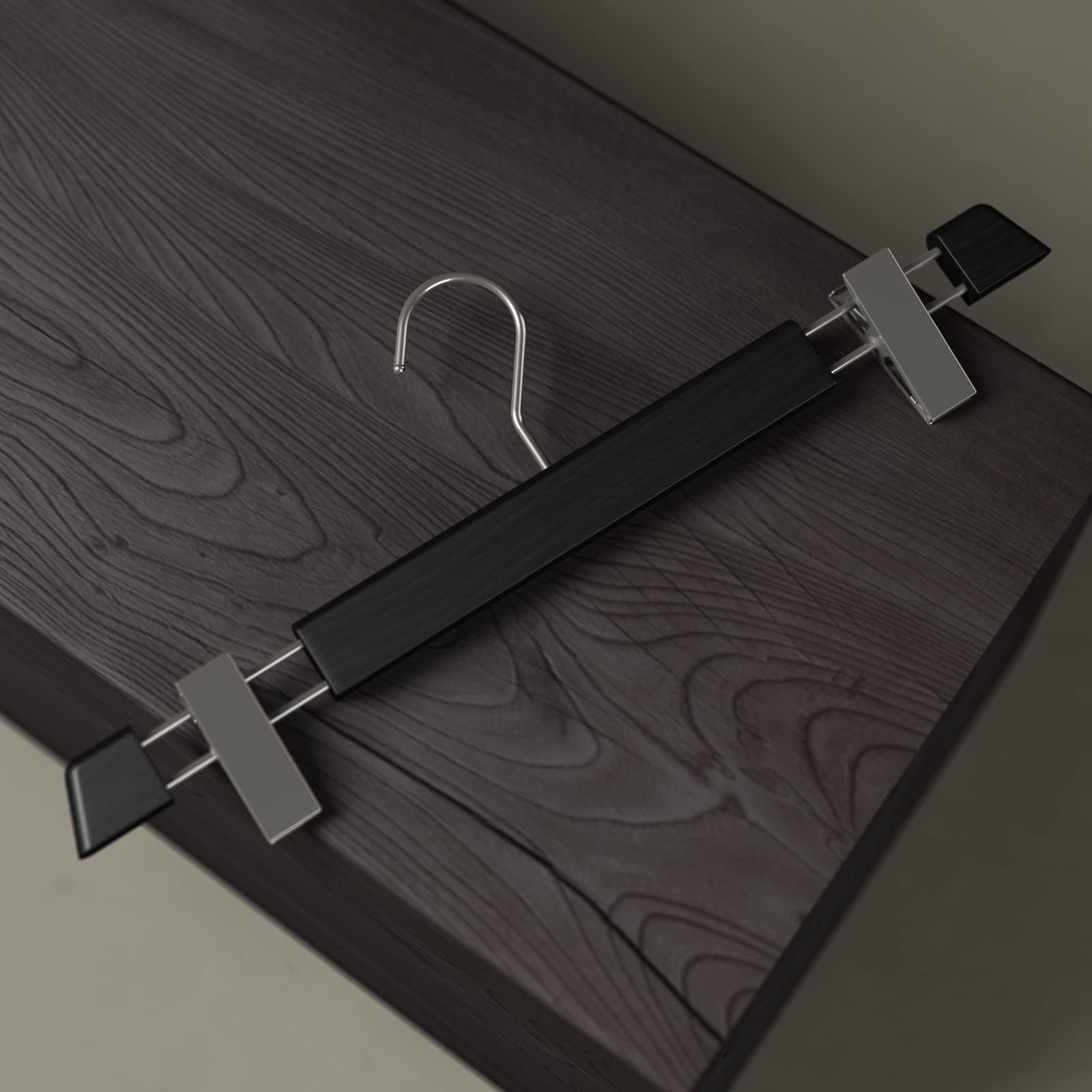 Mainetti Linea Legno grucce con pinze wengè 40 cm 5 pezzi salvaspazio