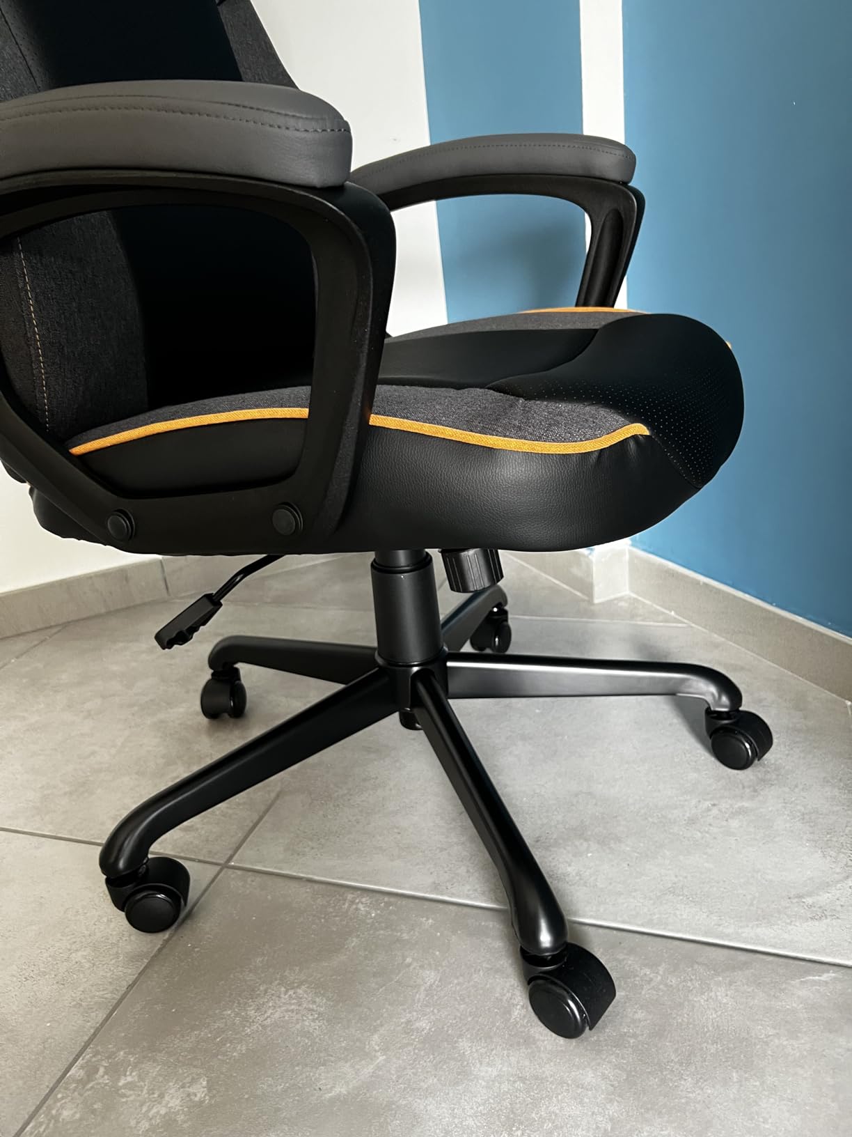 Songmics OBG066Q01 sedia ufficio blu acqua traspirante 150 kg