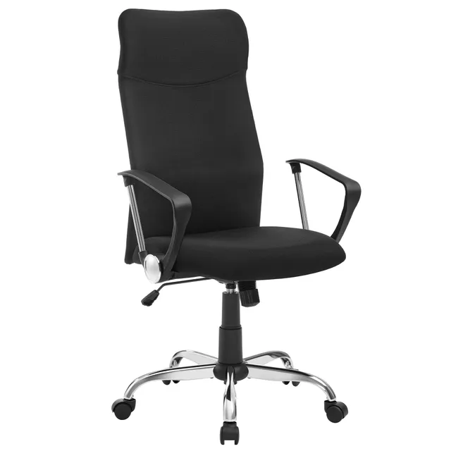 Songmics sedia da ufficio ergonomica nera 120 kg traspirante