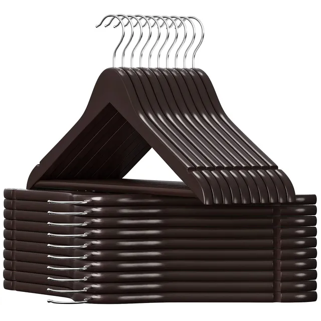 Songmics CRW05K-20 grucce legno set 20 pezzi marrone scuro antiscivolo