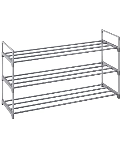 Songmics LSA13GV1 scarpiera 3 ripiani grigia 92 cm