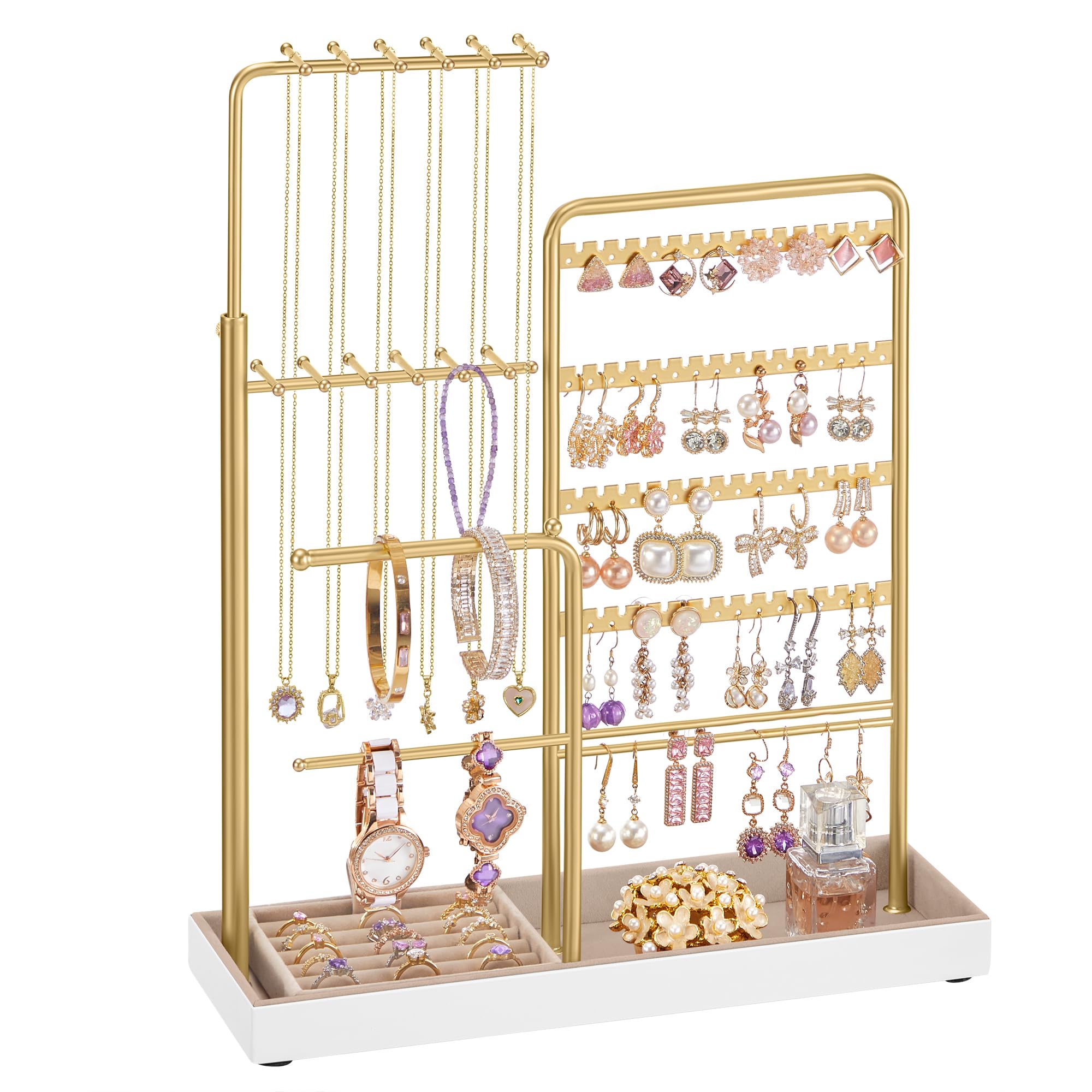 Songmics JJS026W01 portagioie bianco opaco regolabile