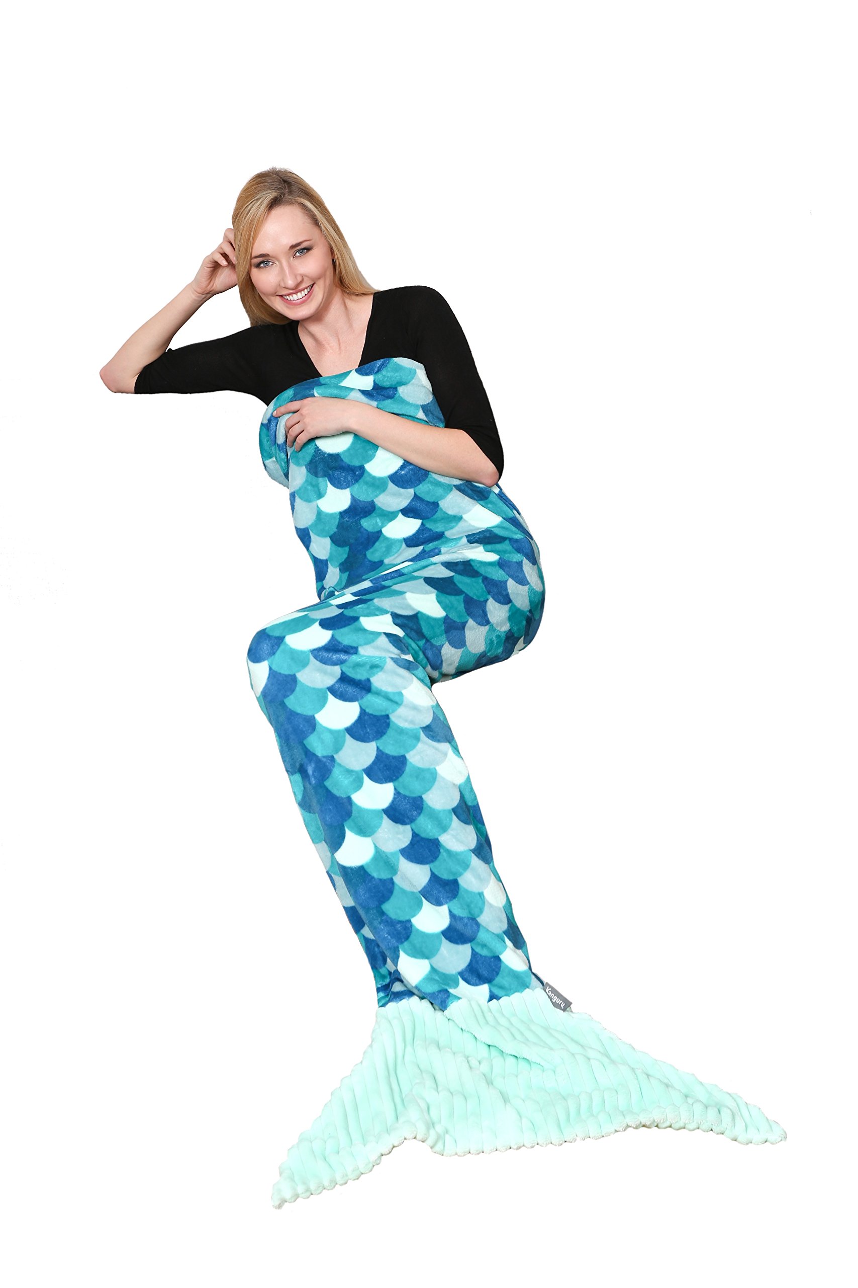 Lavatelli Kanguru Sirena coperta coda turchese 200 cm