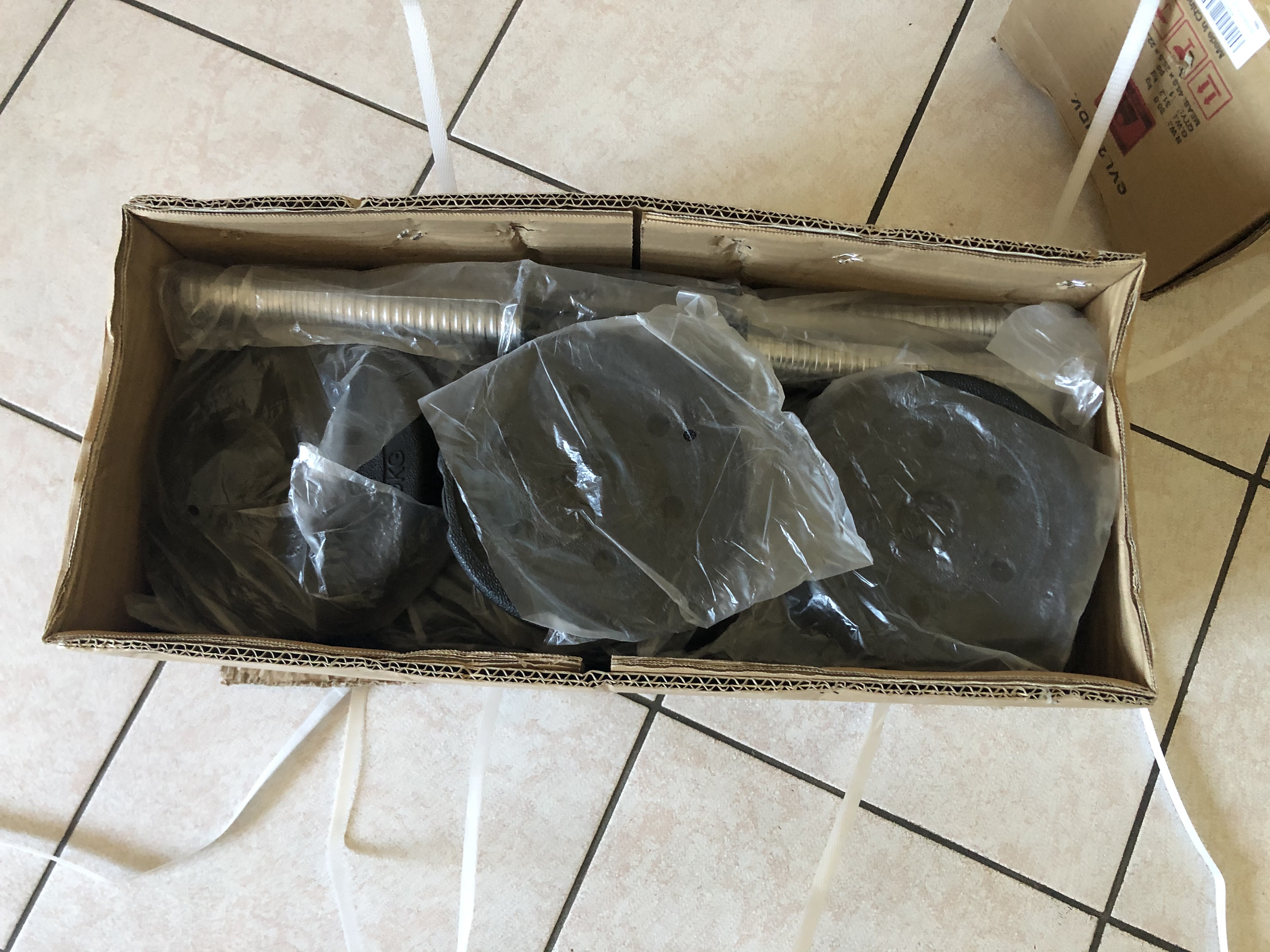 Songmics 2 in 1 Set Manubri 2 x 15 kg Nero Regolabile