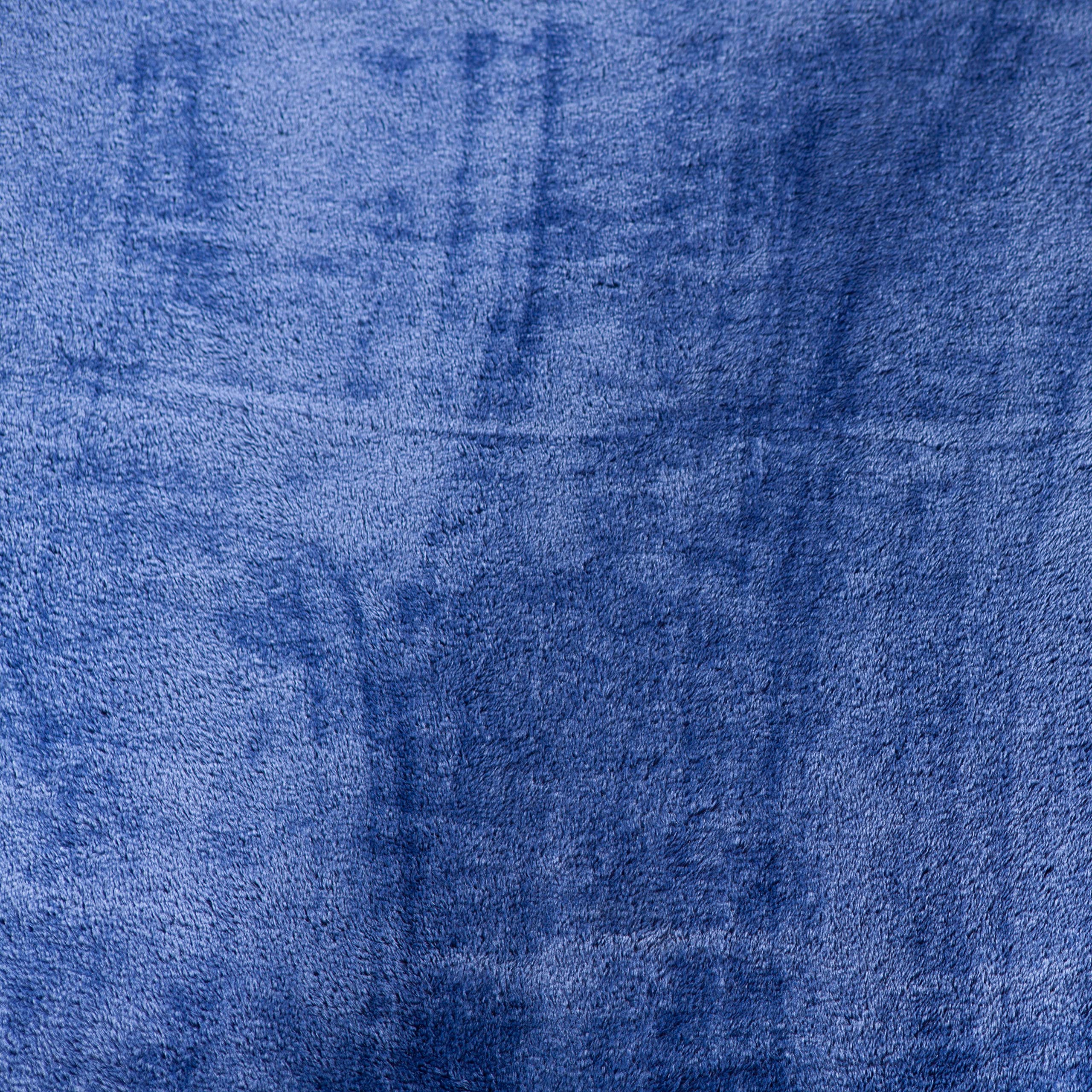 Kanguru Fluffi Plaid Singolo Blu 130x230 Pile Caldo